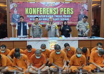 18 Kurir Narkotika Berhasil Diringkus Polisi di Serang, Banten. Mayoritas Pelaku Merupakan Residivis