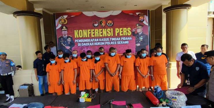 16 Pelaku Pencurian dengan Kekerasan Berhasil Dibekuk Polres Serang