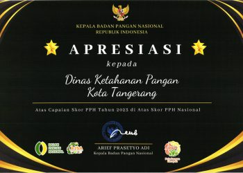 Pemkot Tangerang Raih Penghargaan Pola Pangan Harapan Terbaik 2023 Tingkat Nasional