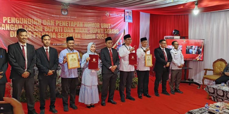 KPU Serang Tegaskan Tidak Ada Rekayasa dalam Pengundian Nomor Urut Pasangan Calon