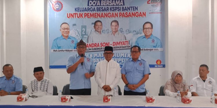 Gelar Doa Bersama, Ketum KSPSI : Ratusan Buruh KSPSI Banten Siap Menangkan Andra Soni