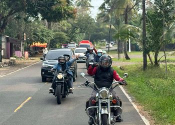 Naik Kawasaki Vulcan, Ketua Fraksi PAN Serang Sambangi Anyer dan Temukan PR Besar