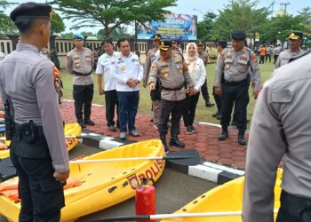 Polres Serang Gelar Apel Kesiapsiagaan Tanggap Darurat Bencana Hidrometeorologi