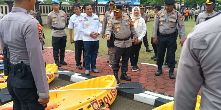 Polres Serang Gelar Apel Kesiapsiagaan Tanggap Darurat Bencana Hidrometeorologi